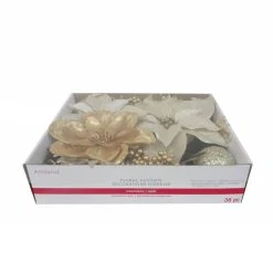 Discount 🛒 Gold & White Poinsettia Accents by Ashland® 🎁 -Ashland Shop 10700761 4