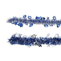 Best Pirce 🛒 Assorted 12ft. Hanukkah Tinsel Garland by Ashland® 👏