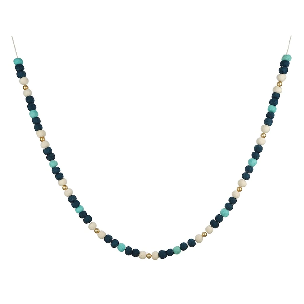 Best Sale 👏 6ft. Blue, White & Gold Pom-Pom Hanukkah Garland by Ashland® ⌛ 4 Best Sale 👏 6ft. Blue, White & Gold Pom-Pom Hanukkah Garland by Ashland® ⌛ - Image 2