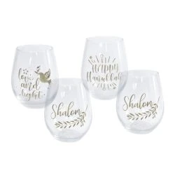 Outlet 😉 Assorted 21oz. Hanukkah Wine Glass by Ashland® 😍