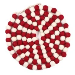 Best Sale 🤩 6ft. Red & White Skinny Pom Pom Garland by Ashland® ⭐