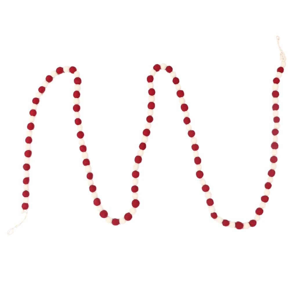 Best Sale 🤩 6ft. Red & White Skinny Pom Pom Garland by Ashland® ⭐ 5 Best Sale 🤩 6ft. Red & White Skinny Pom Pom Garland by Ashland® ⭐ - Image 3