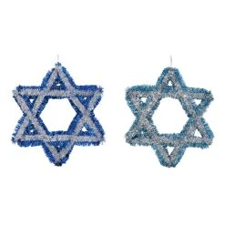 Budget 😉 Assorted 18" Star of David Tinsel Decoration by Ashland® 🛒