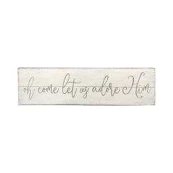 Cheap ✔️ Oh Come Let Us Adore Him Plank Wall Sign by Ashland® ⭐