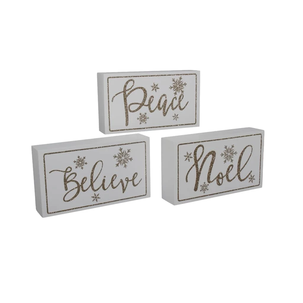 Best Sale ✨ Assorted 7'' Believe/Peace/Merry Block Tabletop Décor by Ashland® 👏 4 Best Sale ✨ Assorted 7'' Believe/Peace/Merry Block Tabletop Décor by Ashland® 👏 - Image 2