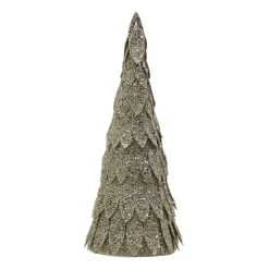 Outlet ⭐ 17" Sequined Gold Twist Cone Tabletop Tree by Ashland® 🛒