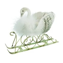 Best Sale 👍 9" ❤️ Christmas Swan Tabletop Sleigh by Ashland® ⭐