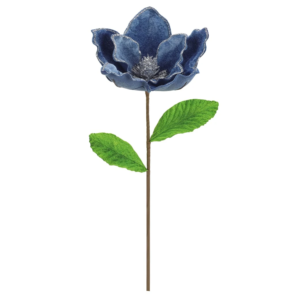 Best Pirce ✔️ Dark Blue Velvet Magnolia Stem by Ashland® 🔔 3 Best Pirce ✔️ Dark Blue Velvet Magnolia Stem by Ashland® 🔔