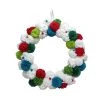 New 🔥 17.7" Pom-Pom Christmas Wall Wreath by Ashland® 🛒 -Ashland Shop 10701075 1