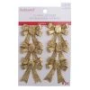Coupon 🎉 Gold Glitter Bows, 6ct. by Ashland® Christmas 🌟
