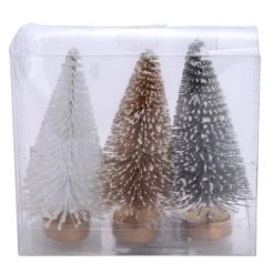 Deals ✔️ White, Silver & Gold Metallic Potted Mini Tree Set by Ashland® 👏 Christmas ⌛