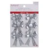 Buy 🧨 Silver Glitter Bows, 6ct. by Ashland® Christmas 😍