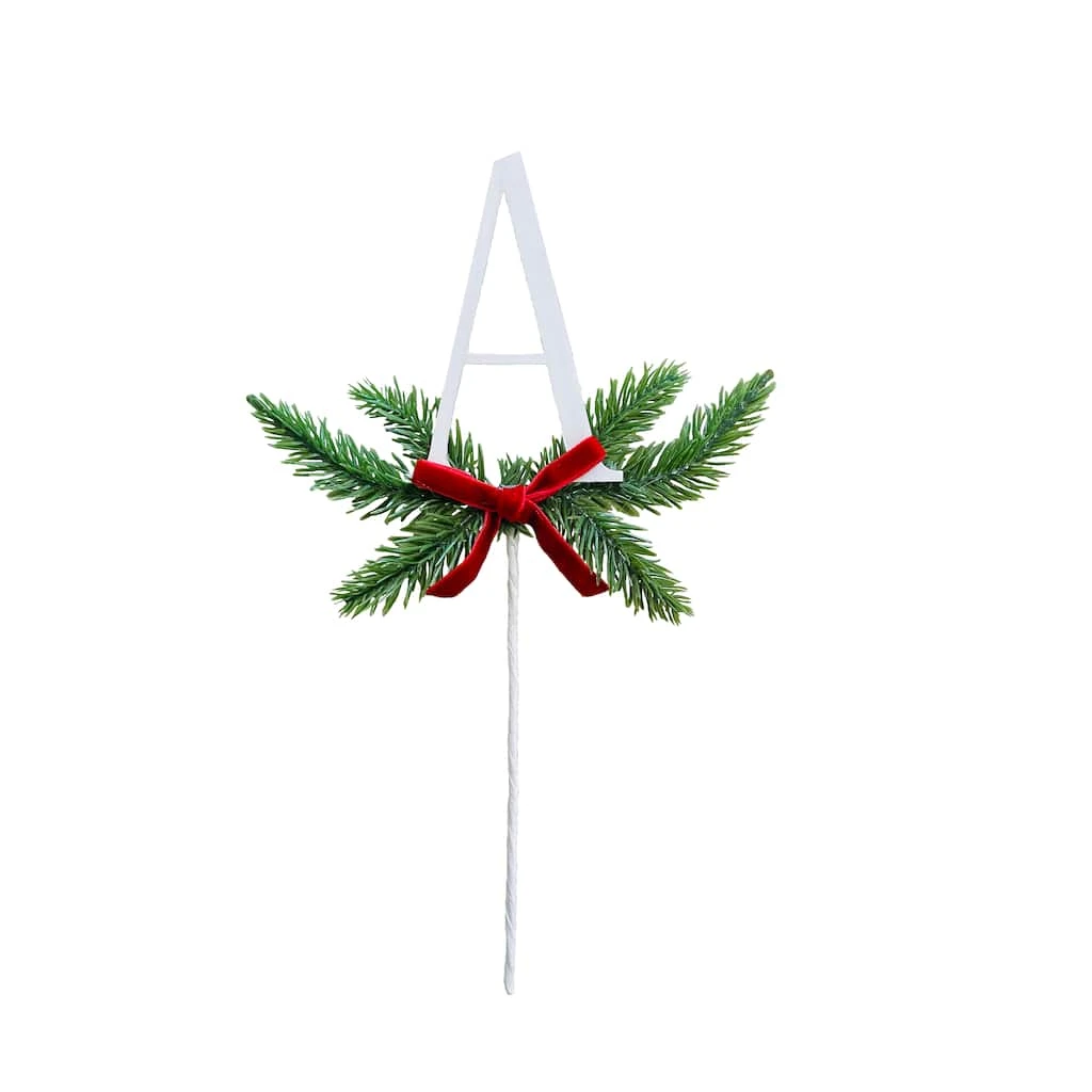 Discount ❤️ Christmas Pine Sprig Letter A Pick by Ashland® ⌛ 3 Discount ❤️ Christmas Pine Sprig Letter A Pick by Ashland® ⌛
