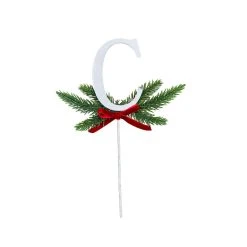Discount 🤩 Christmas Pine Sprig Letter C Pick by Ashland® ⭐