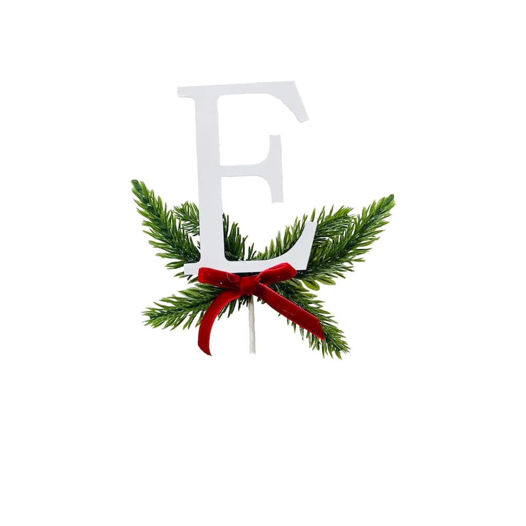 New ❤️ Christmas Pine Sprig Letter E Pick by Ashland® ❤️ 4 New ❤️ Christmas Pine Sprig Letter E Pick by Ashland® ❤️ - Image 2