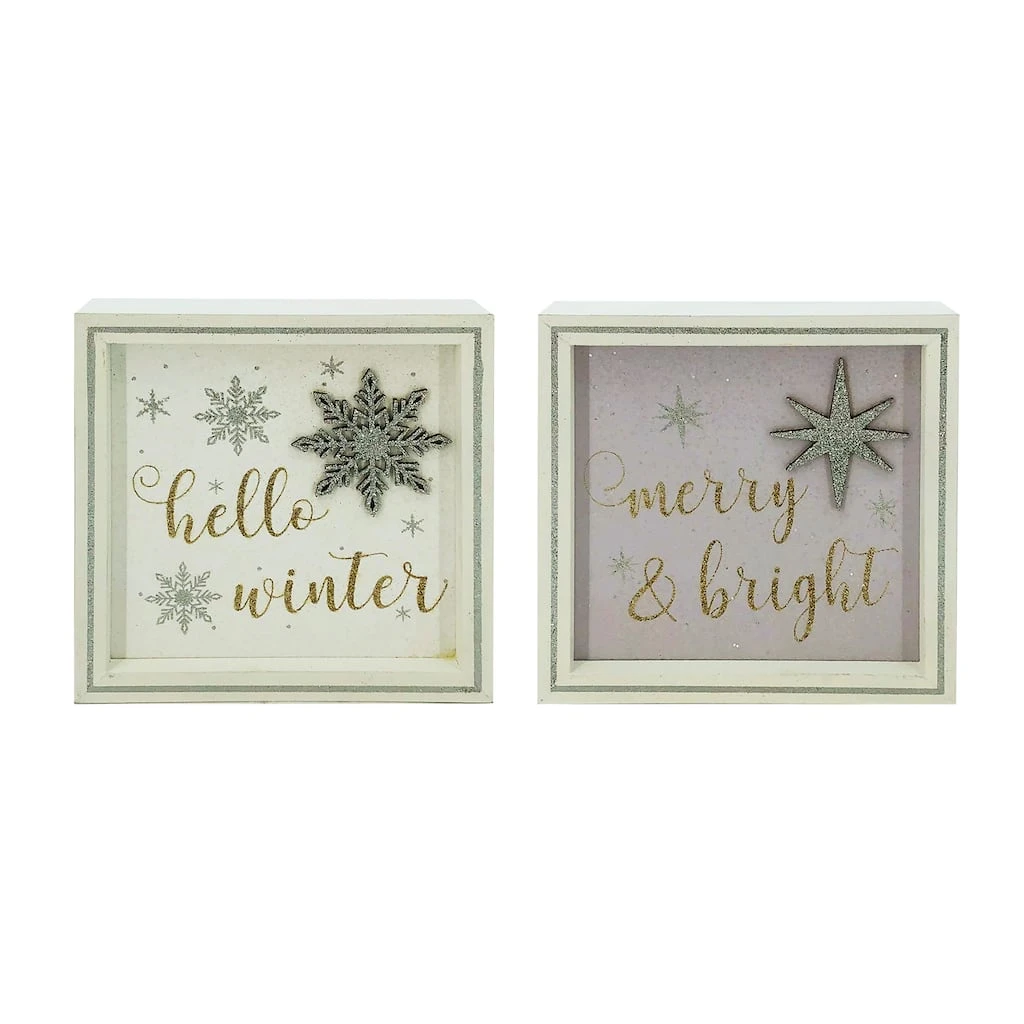 Hot Sale ✨ Assorted 6" ❄ Christmas Sentiment Tabletop Block by Ashland® ✔️ 3 Hot Sale ✨ Assorted 6" ❄ Christmas Sentiment Tabletop Block by Ashland® ✔️