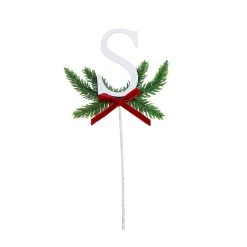 Cheapest 👍 Christmas Pine Sprig Letter S Pick by Ashland® ✔️