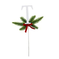 Best Pirce 🥰 Christmas Pine Sprig Letter T Pick by Ashland® 👏