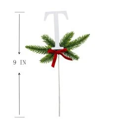 Best Pirce 🥰 Christmas Pine Sprig Letter T Pick by Ashland® 👏 -Ashland Shop 10701141 3