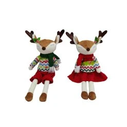 Discount ✨ Assorted 11.5" Fabric Reindeer Decoration by Ashland® 💯