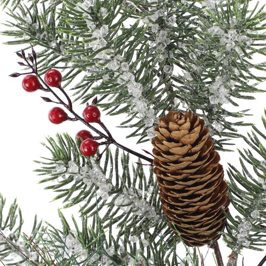 Best deal ⌛ Iced Pine Leaf, Pinecone & Berry Stem by Ashland® 😍 4 Best deal ⌛ Iced Pine Leaf, Pinecone & Berry Stem by Ashland® 😍 - Image 2