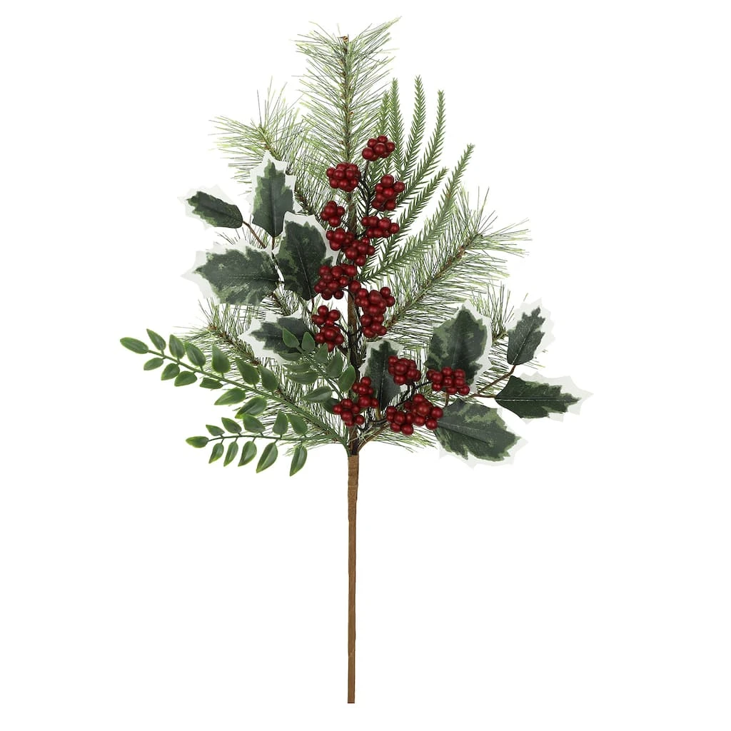 Promo ✨ Pine Leaf Stem with Holly Berries by Ashland® 🎉 3 Promo ✨ Pine Leaf Stem with Holly Berries by Ashland® 🎉