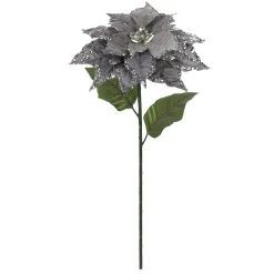 Wholesale 💯 Glittery Silver Poinsettia Stem by Ashland® 😀