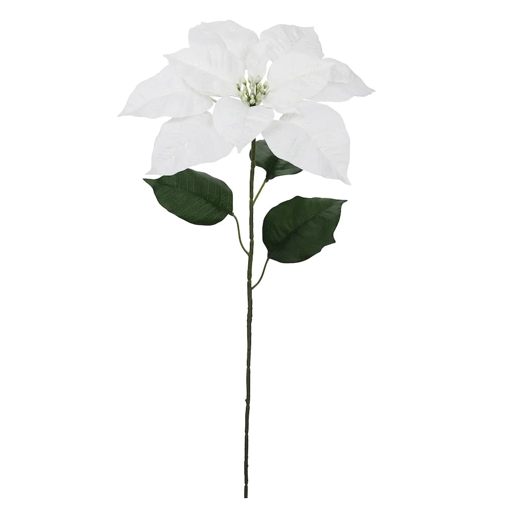 Hot Sale β Glittery White Poinsettia Stem by Ashland® π― 3 Hot Sale β Glittery White Poinsettia Stem by Ashland® π―