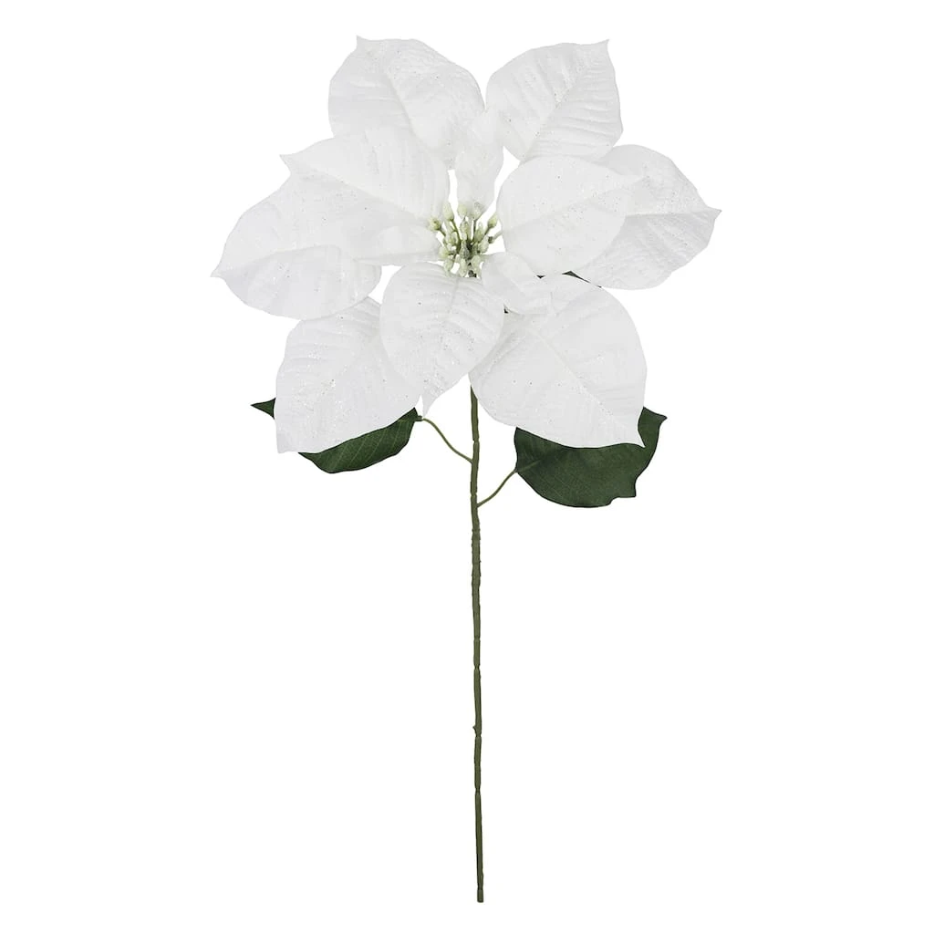 Hot Sale β Glittery White Poinsettia Stem by Ashland® π― 4 Hot Sale β Glittery White Poinsettia Stem by Ashland® π― - Image 2