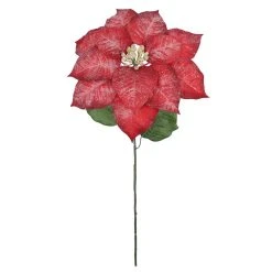 Outlet ✨ Iced Red Poinsettia Stem by Ashland® ⌛ -Ashland Shop 10701342 2
