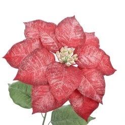 Outlet ✨ Iced Red Poinsettia Stem by Ashland® ⌛ -Ashland Shop 10701342 3