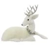 Flash Sale ⌛ 16" White Sitting Deer with Tinsel Wreath Tabletop Figure by Ashland® 👏