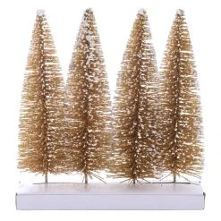 Best deal 🥰 8" Gold Bottle Brush Trees, 4ct. by Ashland® ✨