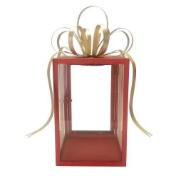 Coupon 😉 13.5" Red & Gold Gift Box Lantern by Ashland® ⌛ -Ashland Shop 10701725 3