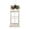 Best Pirce 🥰 15.75 White Lantern with Frosted Pine Sprig by Ashland® ⭐ -Ashland Shop 10701731 1