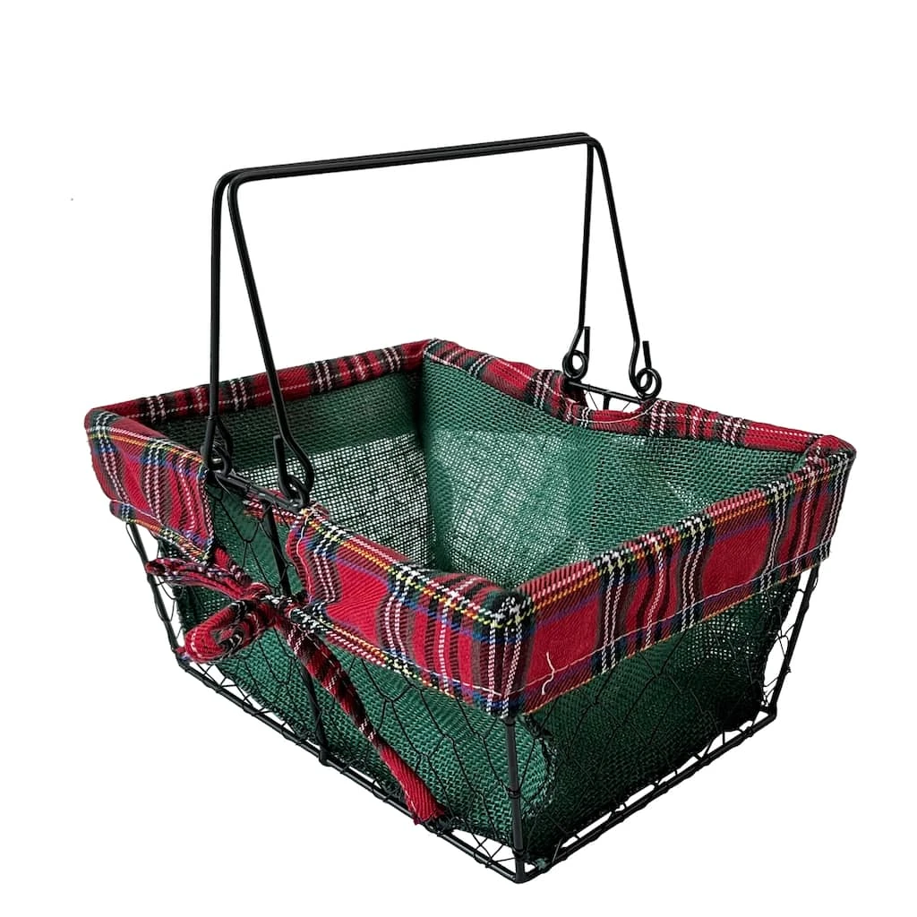 Top 10 ⭐ 11.5" Medium Wire Basket with Green Burlap by Ashland® 🔔 4 Top 10 ⭐ 11.5" Medium Wire Basket with Green Burlap by Ashland® 🔔 - Image 2