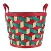 Promo 👍 11.5" Large Red and Green Woven Wood Chip Basket by Ashland® ✨ -Ashland Shop 10701818 1