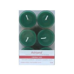 Buy 🛒 Christmas Cottage Smooth Green Tealights by Ashland®, 12ct. 🧨
