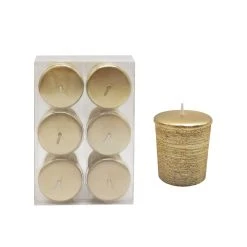 Discount 👍 Textured Gold Votive Candles by Ashland®, 6ct. 👏