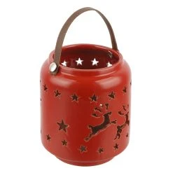 Flash Sale 🔥 7" Red Reindeer Ceramic Tealight Lantern by Ashland® ❤️ -Ashland Shop 10702223 2