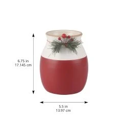 Top 10 🔔 6.75" Red & White Holly Vase by Ashland® 🥰 -Ashland Shop 10702359 2