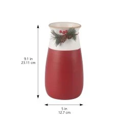 Best deal 💯 9.1" Red & White Holly Vase by Ashland® 💯 -Ashland Shop 10702360 2