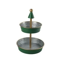 Wholesale ⭐ 15" Green & Gold Galvanized Tray by Ashland® ❤️