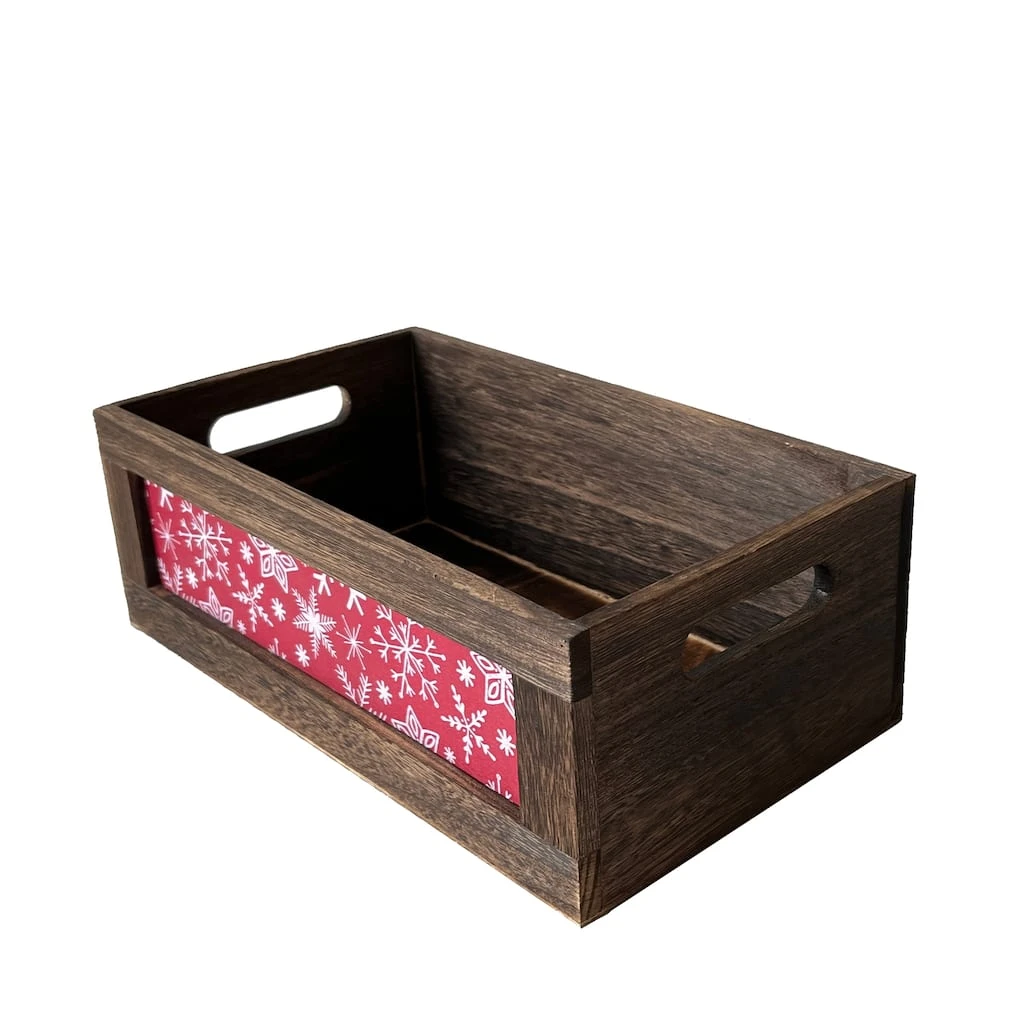 New ⭐ Medium Wooden Snowflake Crate by Ashland® 🔥 3 New ⭐ Medium Wooden Snowflake Crate by Ashland® 🔥