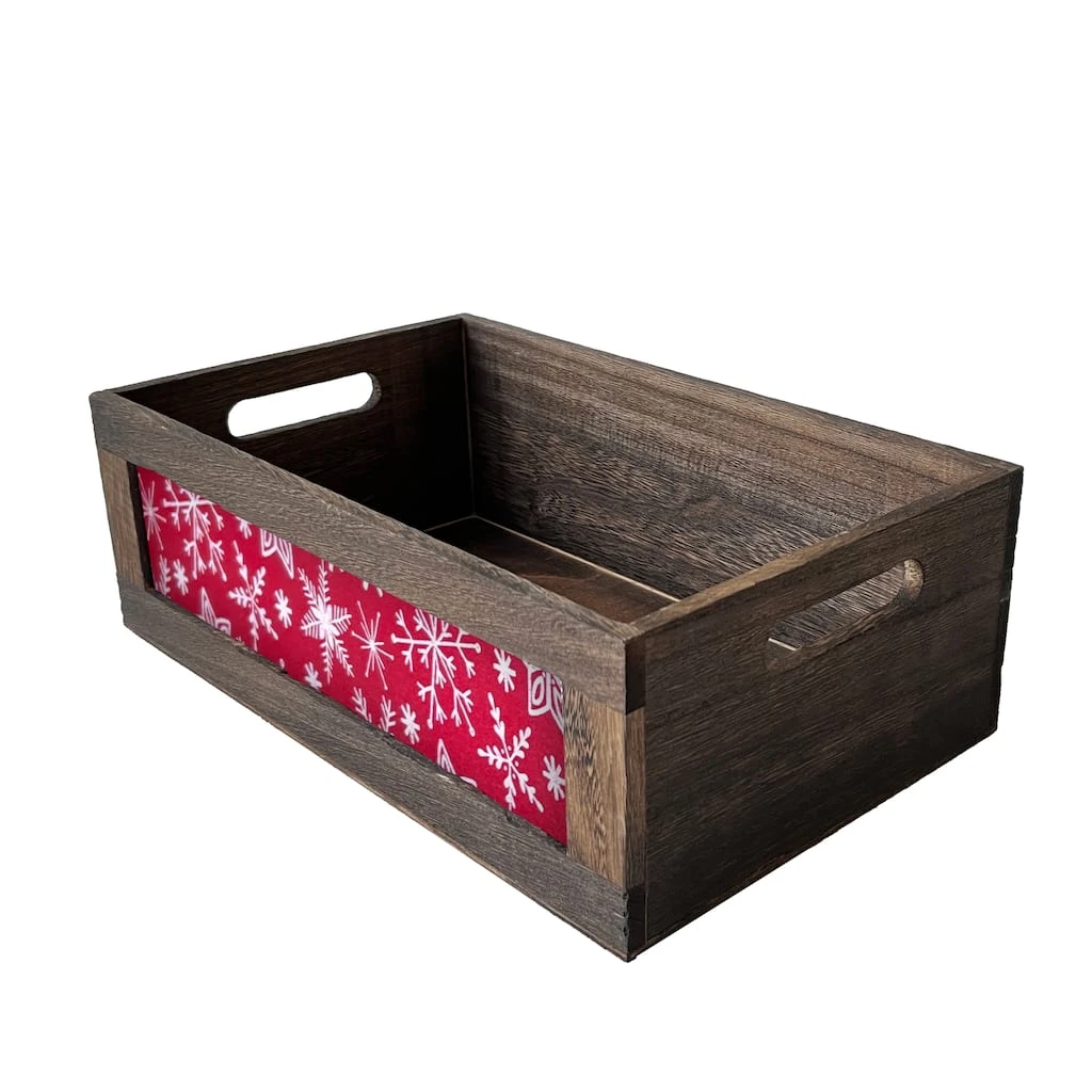 Promo π Large Wooden Snowflake Crate by Ashland® π 3 Promo π Large Wooden Snowflake Crate by Ashland® π