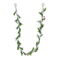 Promo ✔️ 5ft. Pre-Lit LED Red Berry Leaf Garland by Ashland® ✨ -Ashland Shop 10702493 4