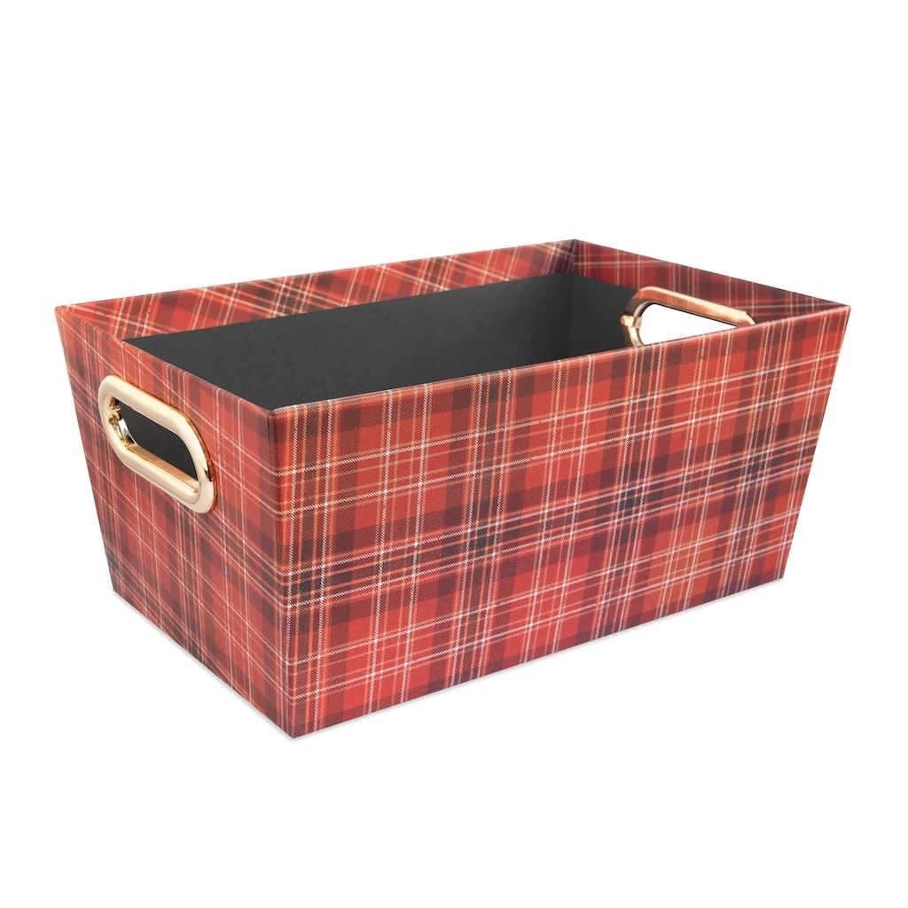 Cheapest 🎁 Small Red Plaid Christmas Gift Bin by Ashland® 🌟 3 Cheapest 🎁 Small Red Plaid Christmas Gift Bin by Ashland® 🌟