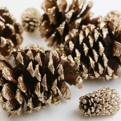 Best Sale 🌟 Brown & Gold Glitter Pinecones by Ashland® 😍 -Ashland Shop 10703689 3