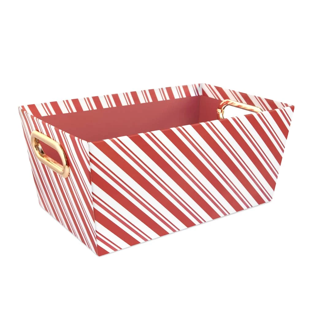 Wholesale 🔔 Small Candy Cane Stripe Gift Bin by Ashland® 💯 3 Wholesale 🔔 Small Candy Cane Stripe Gift Bin by Ashland® 💯