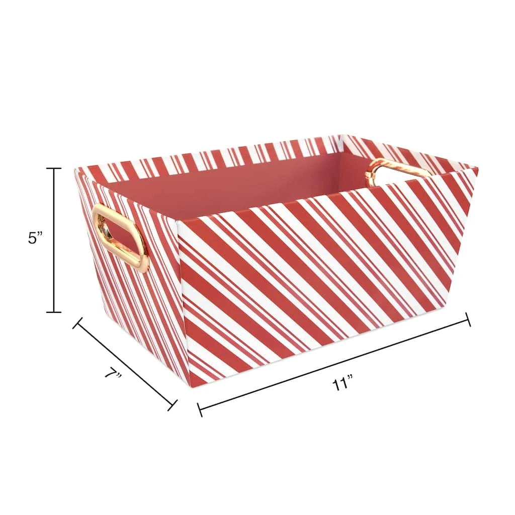 Wholesale 🔔 Small Candy Cane Stripe Gift Bin by Ashland® 💯 5 Wholesale 🔔 Small Candy Cane Stripe Gift Bin by Ashland® 💯 - Image 3